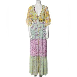 Hemant and Nandita Mixed Print Maxi Dress